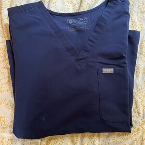 Figs Catarina xl women’s scrub top navy blue